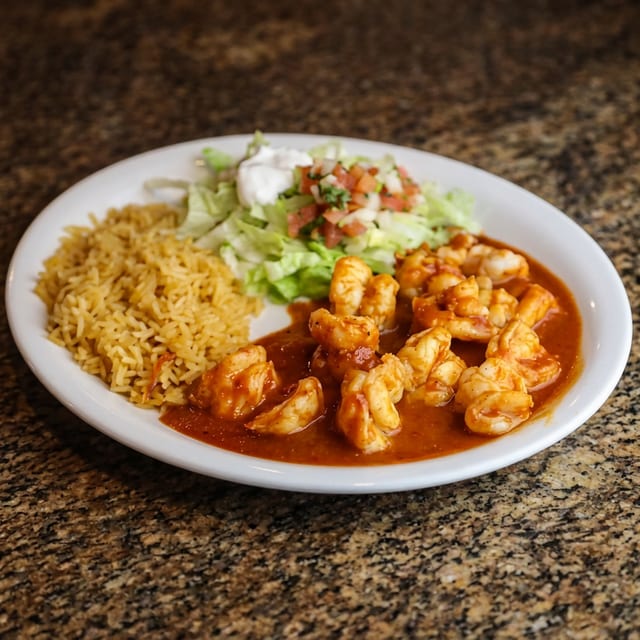 Shrimp a la Diabla Plate.